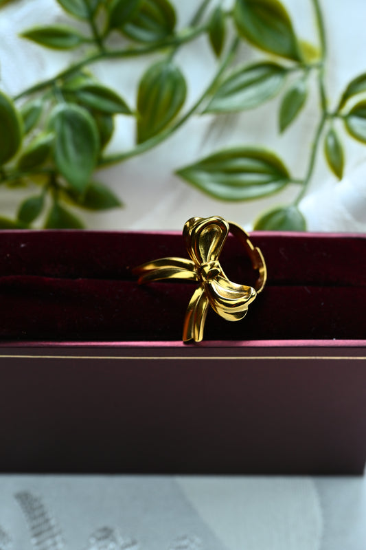 Gold-Tone Bow Ring