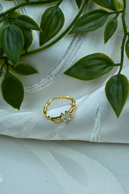 Gold-Tone Floral Ring