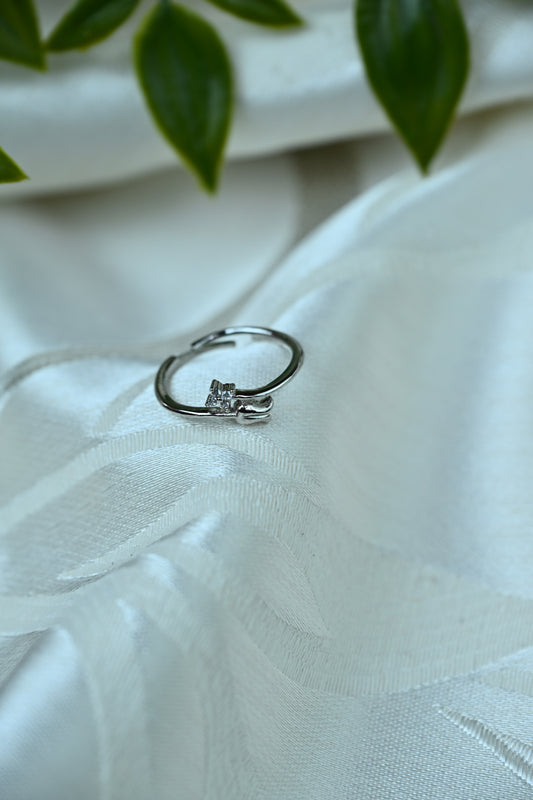Minimalist Solitaire Stainless Steel Ring