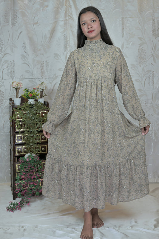 Mocha Bloom Maxi Dress