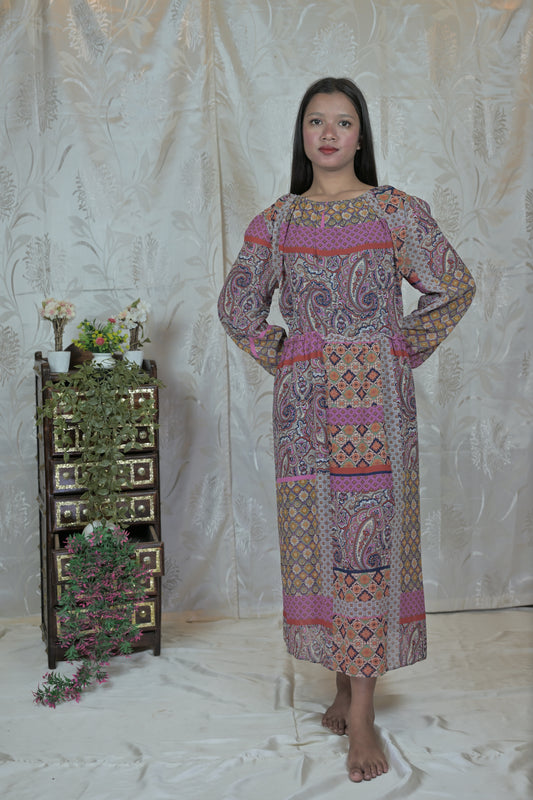 Boho Patchwork Maxi Dress