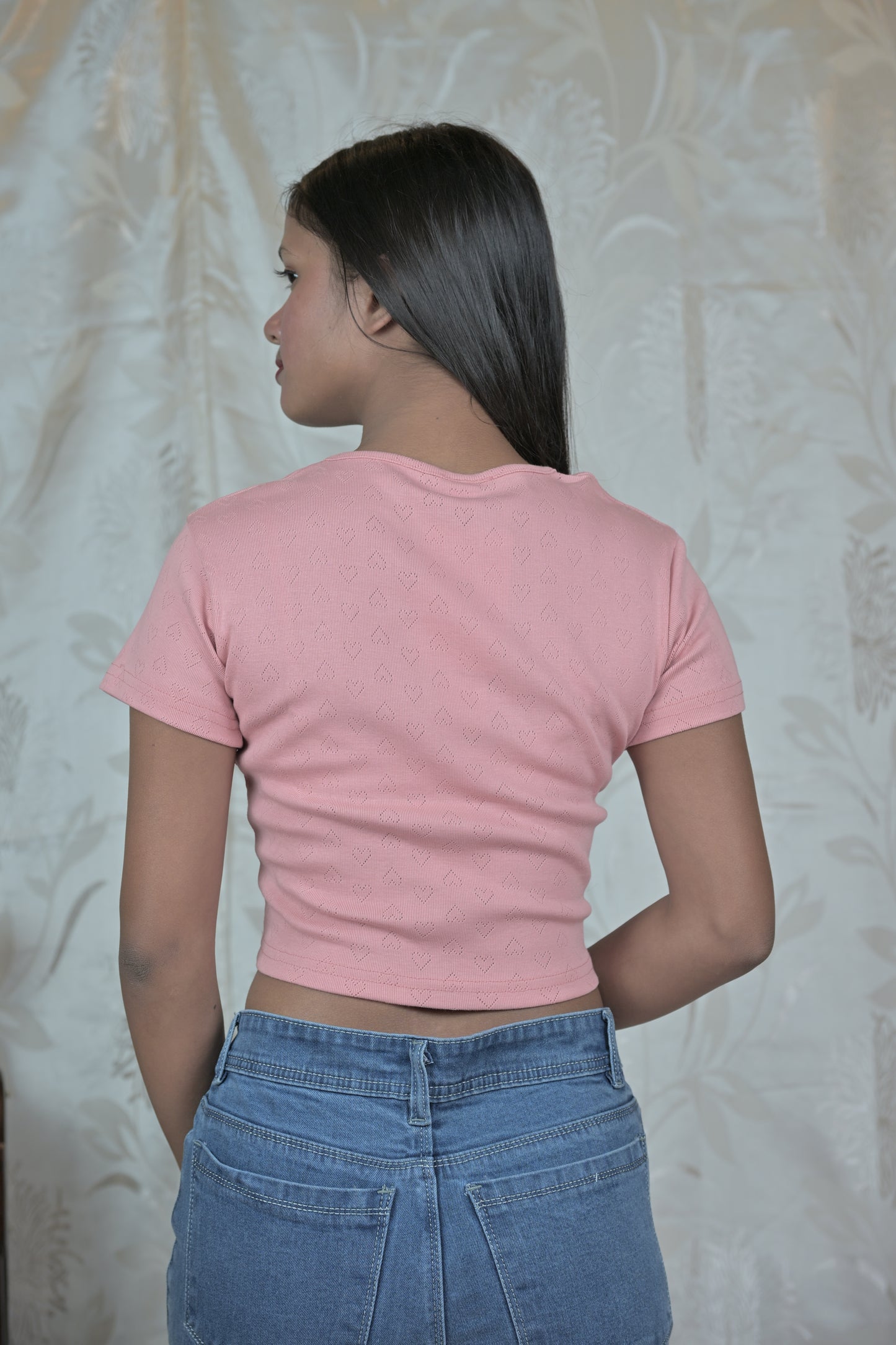 Heart Knit Crop Top