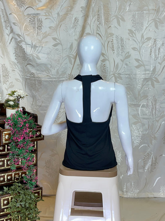 Edgy Black Y2K Top