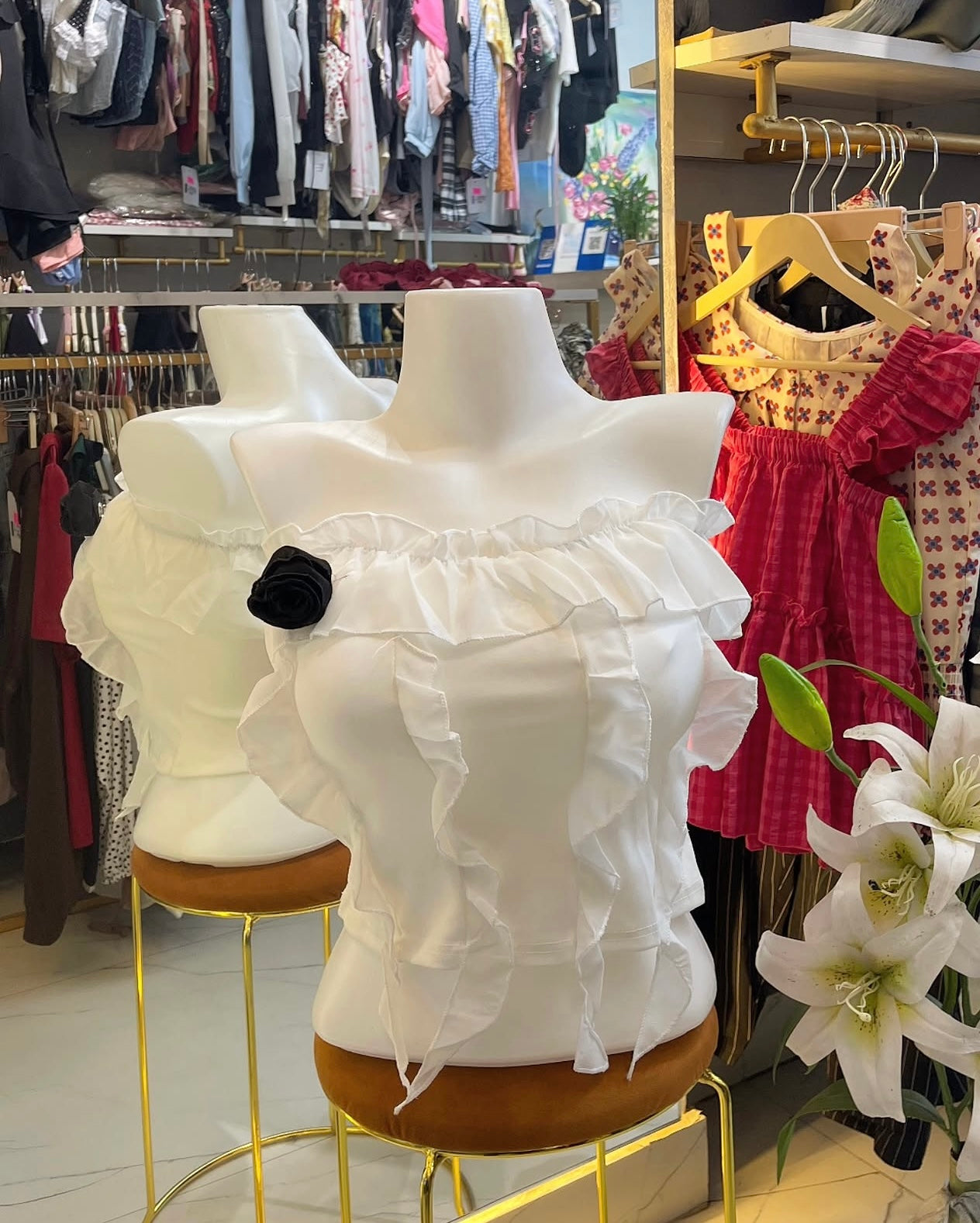 Textured Off-Shoulder Crop Top