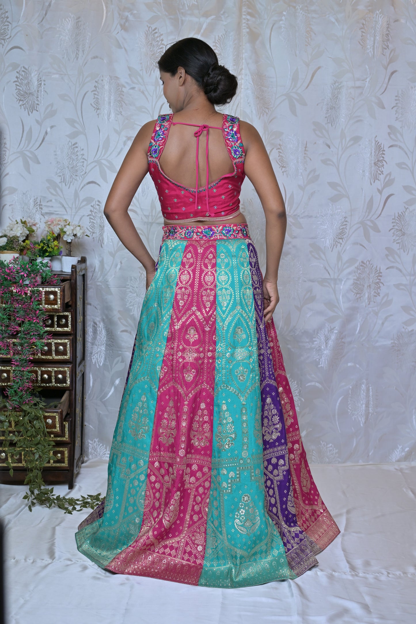 Multi-Panel Brocade Lehenga Ensemble