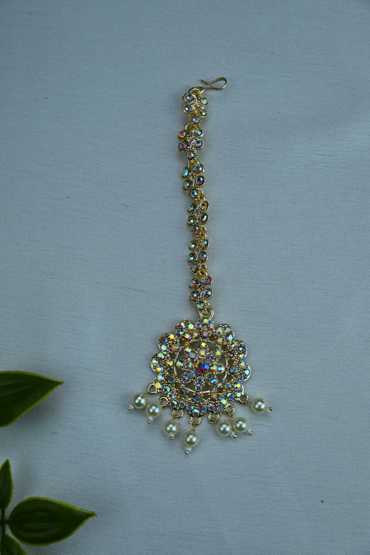 Multi-Stone Pearl Drop Tikka