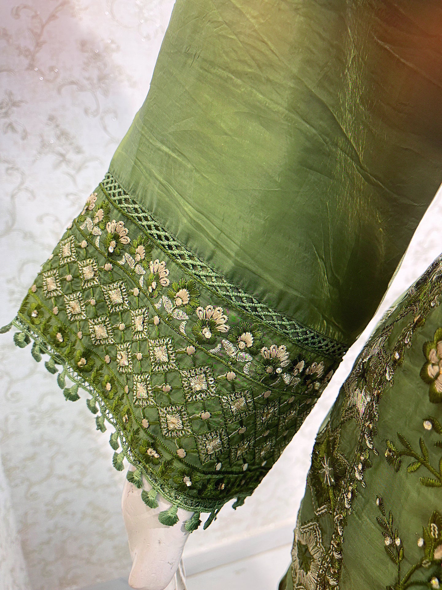 Gold Crush Embroidered Suit Set
