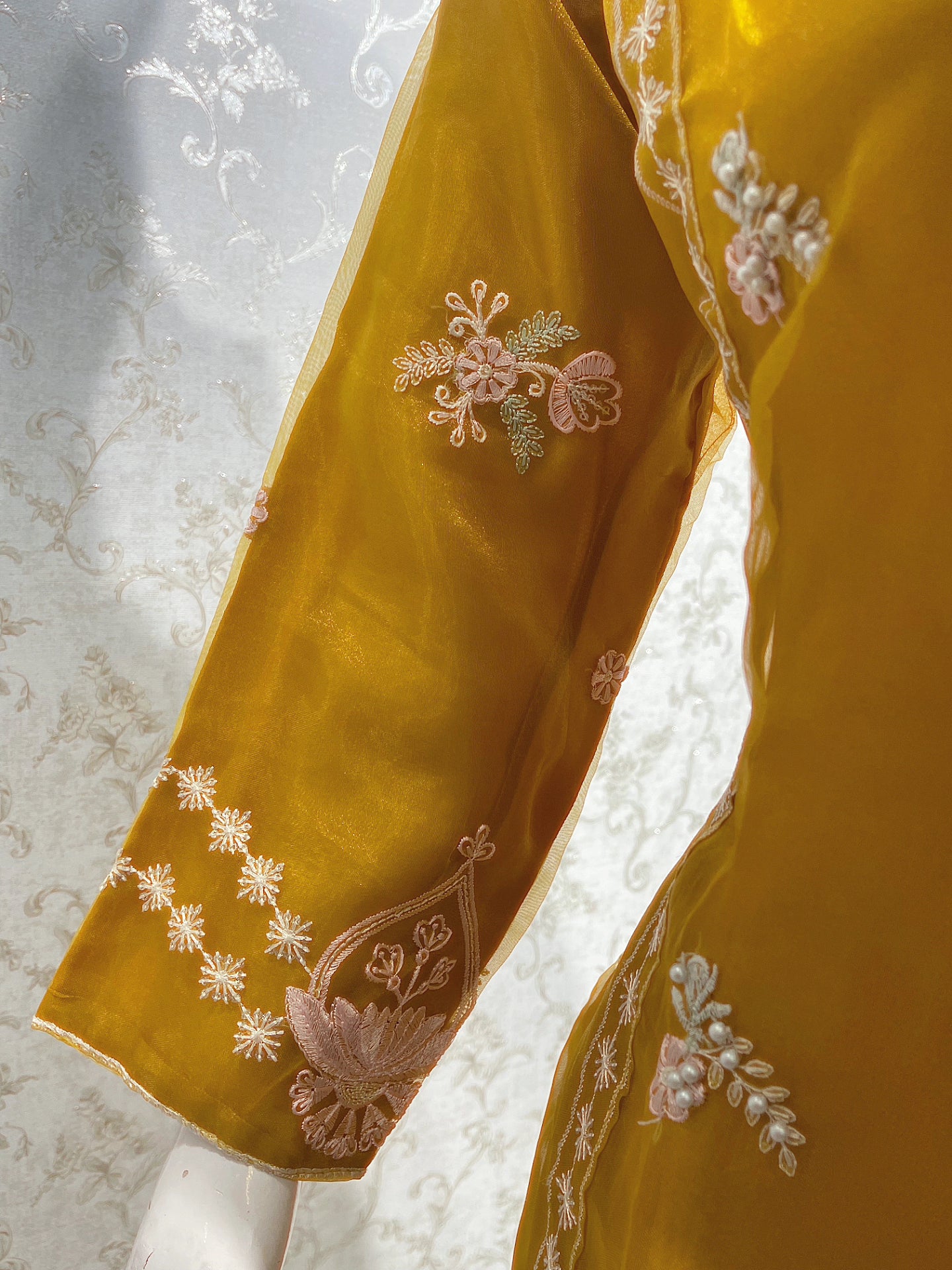 Opulent Embroidered Organza Ethnic Set