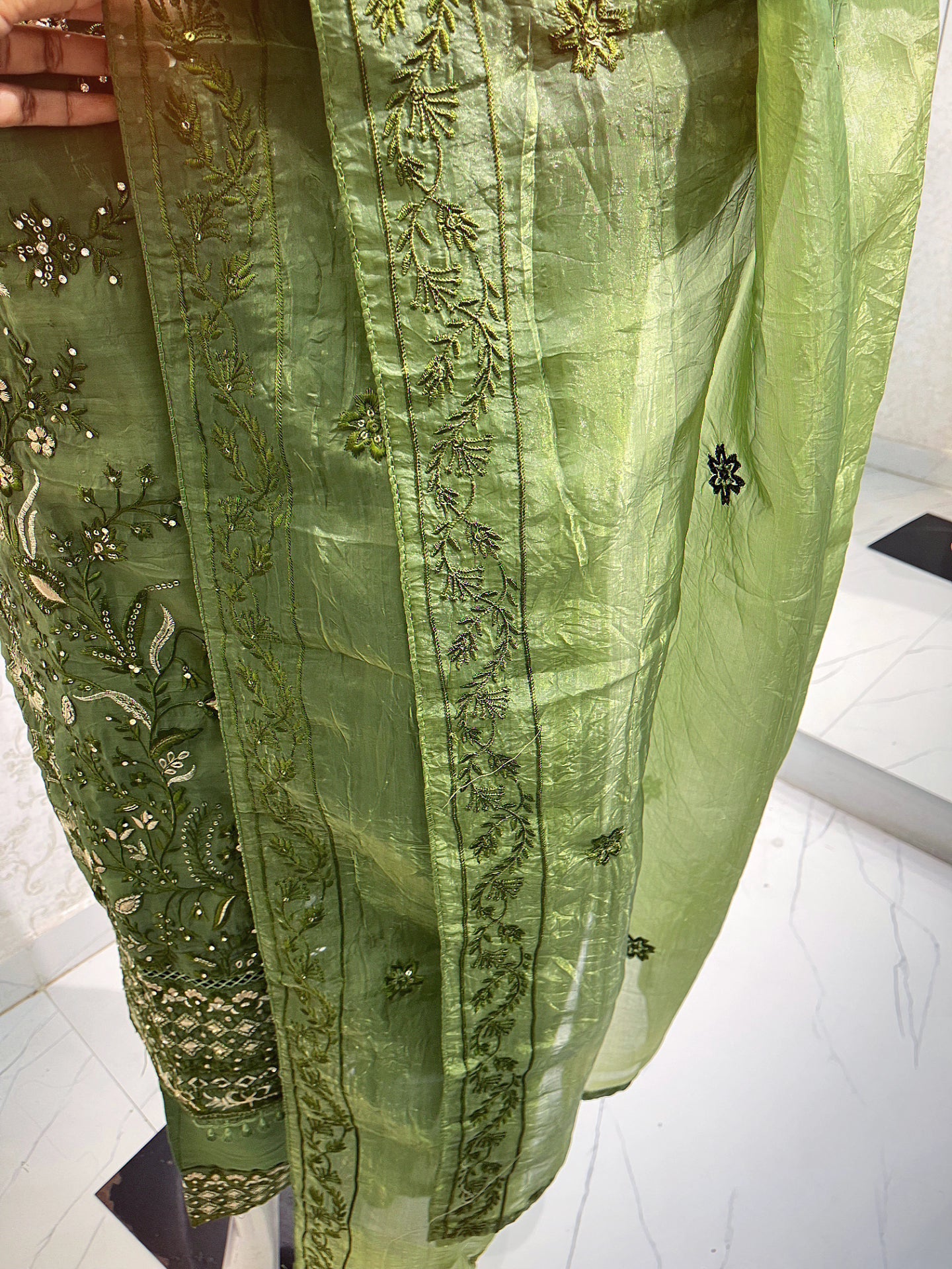 Gold Crush Embroidered Suit Set
