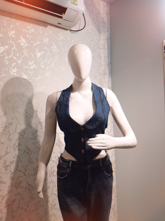 Denim Corset Top