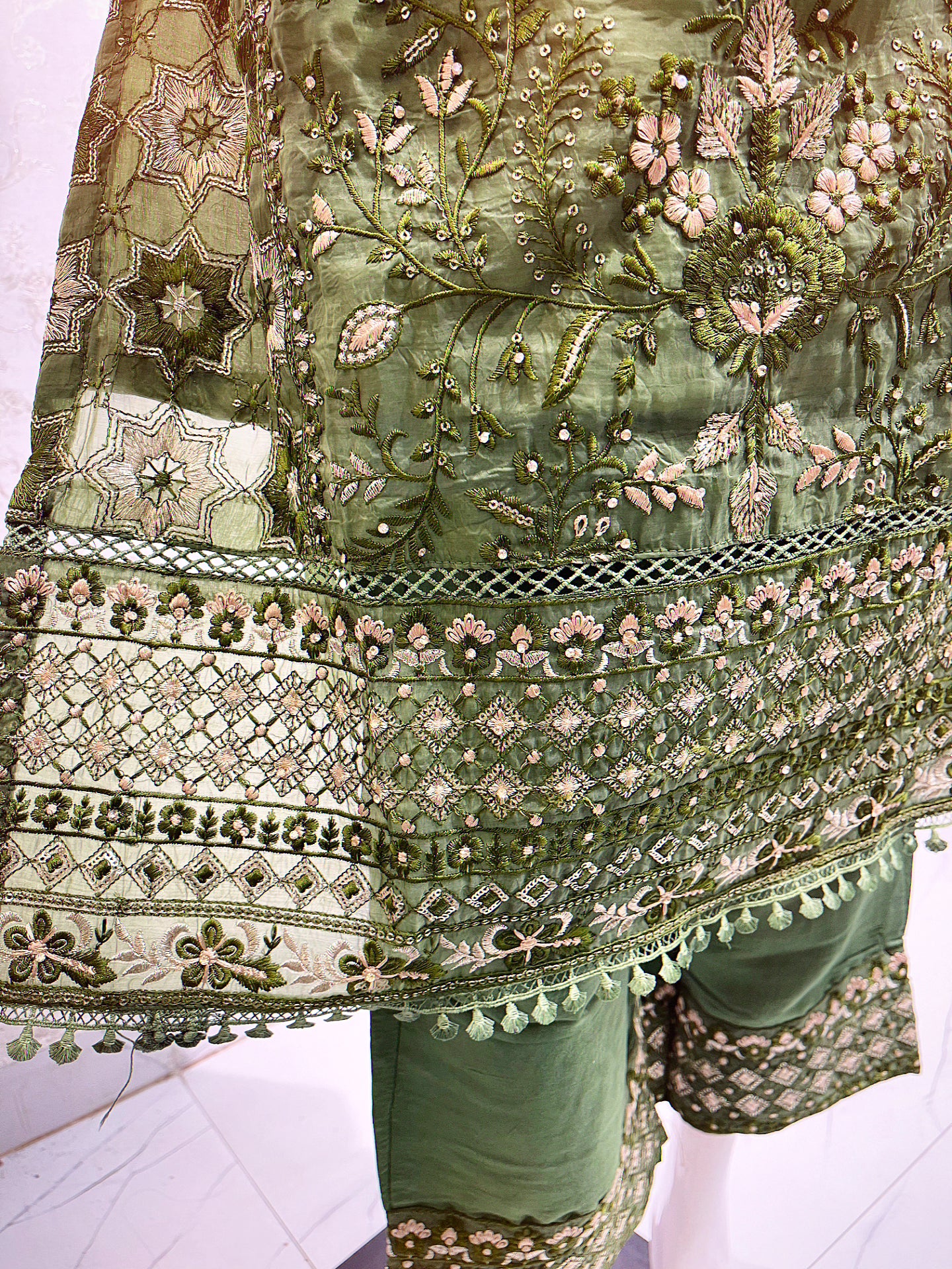Gold Crush Embroidered Suit Set
