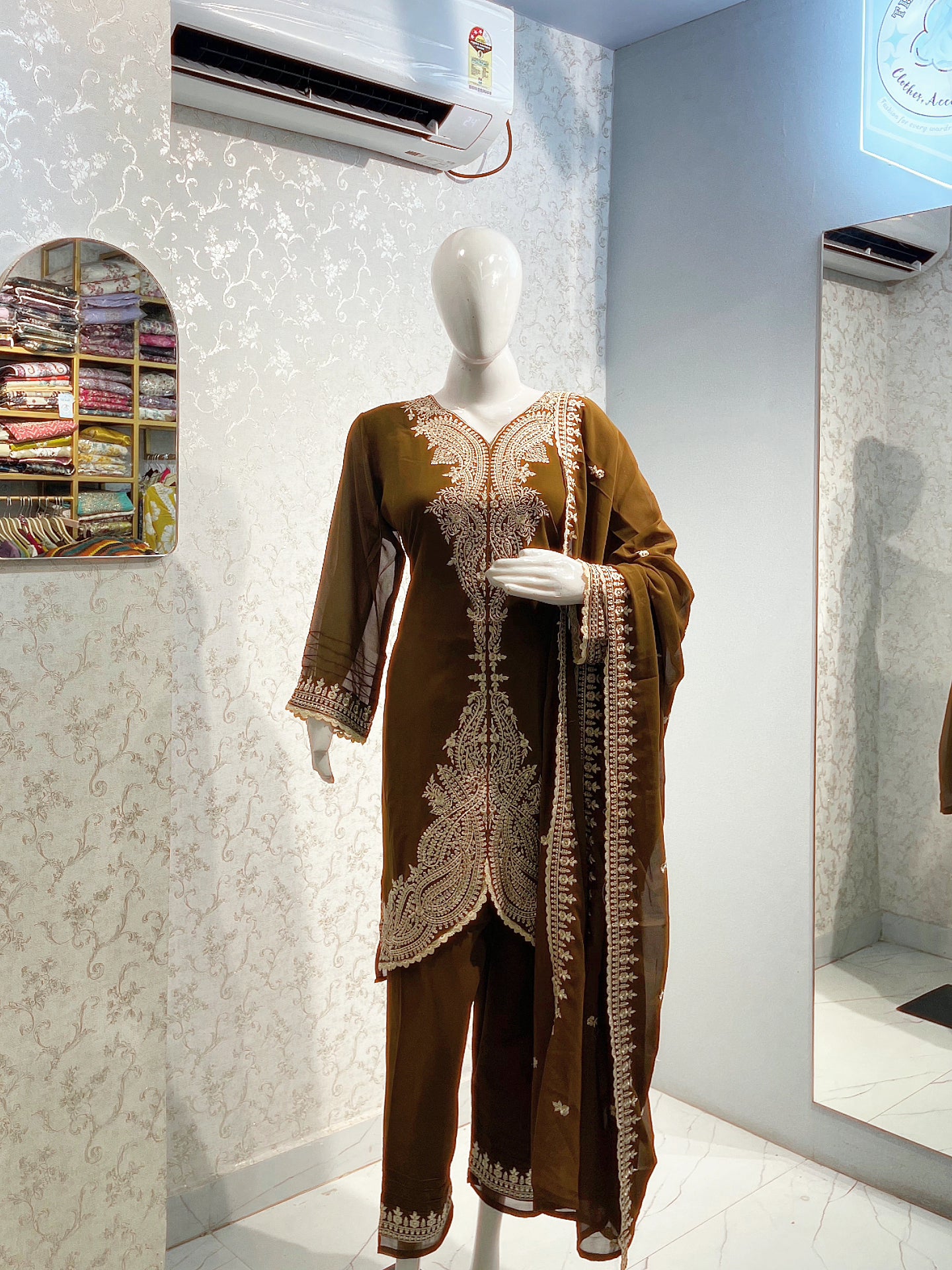 Festive Gota Embroidered Suit Set