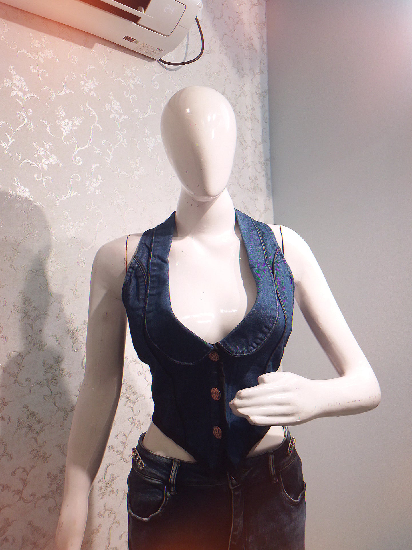 Denim Corset Top