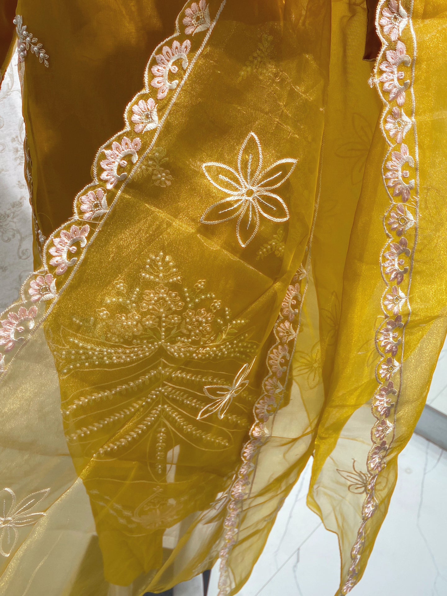 Opulent Embroidered Organza Ethnic Set