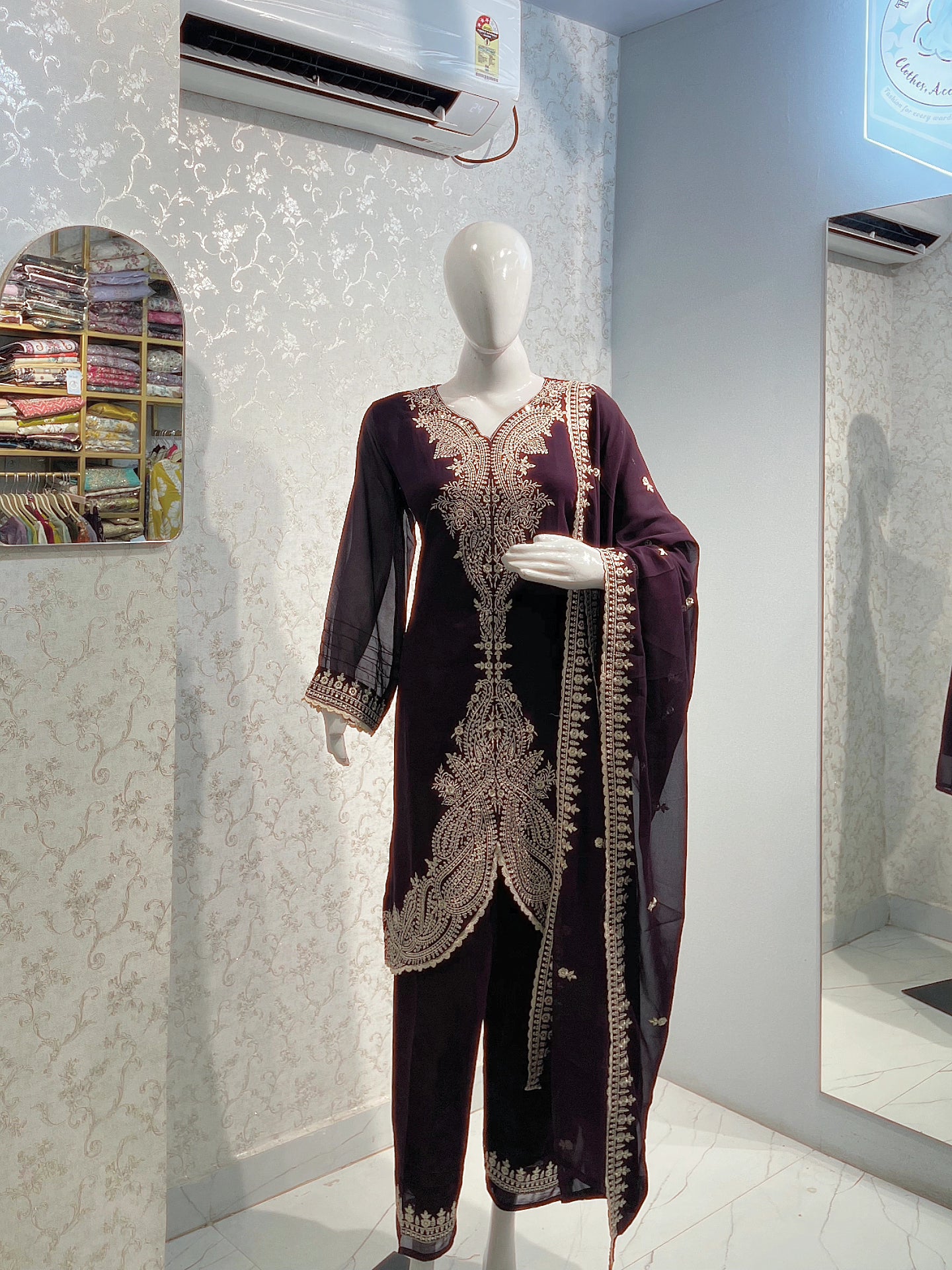 Festive Gota Embroidered Suit Set