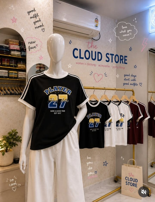 "Player 27" "Player 97" Athletic Ringer Jersey Top