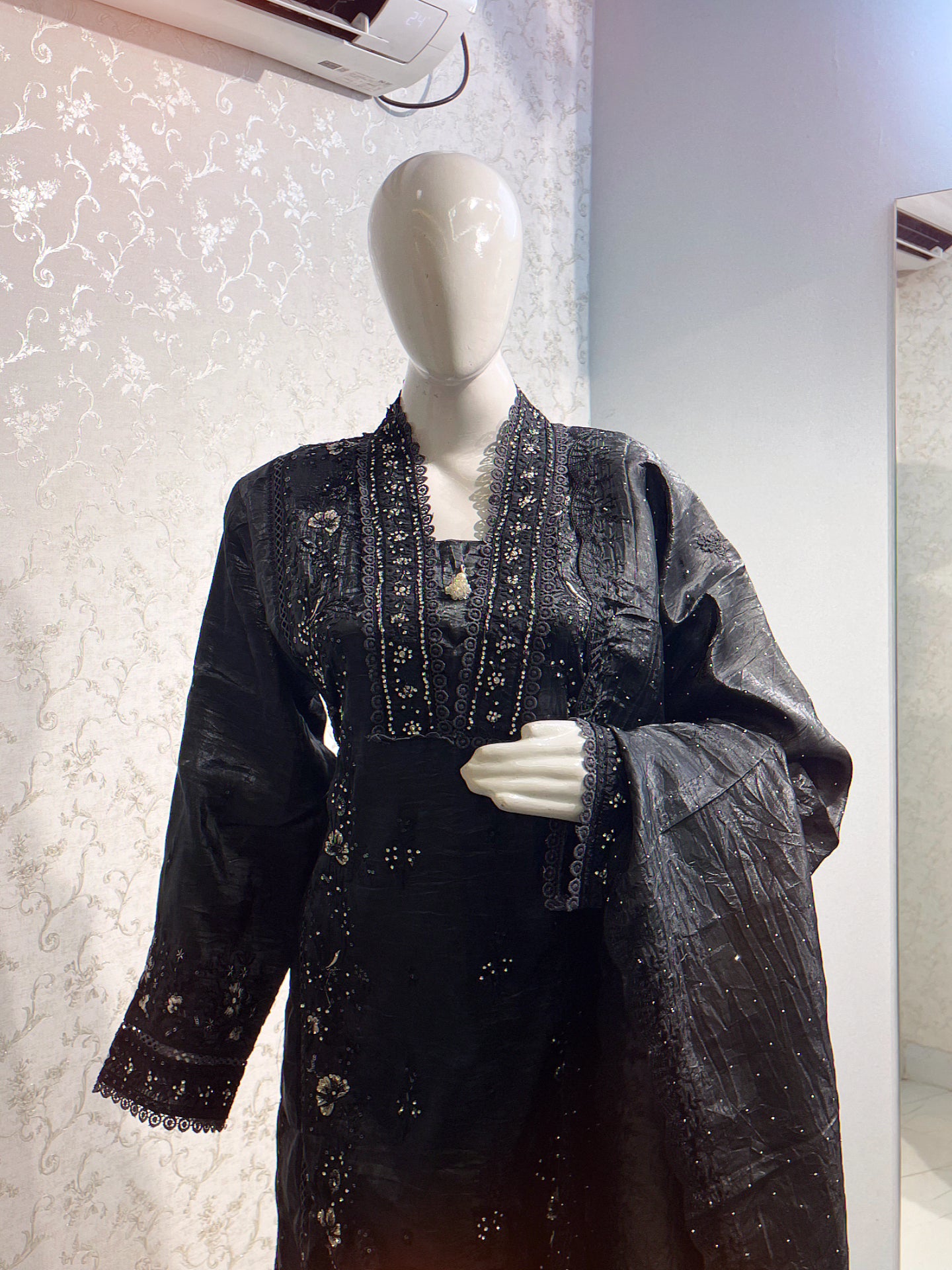 Gold Crush Embroidered Suit Set