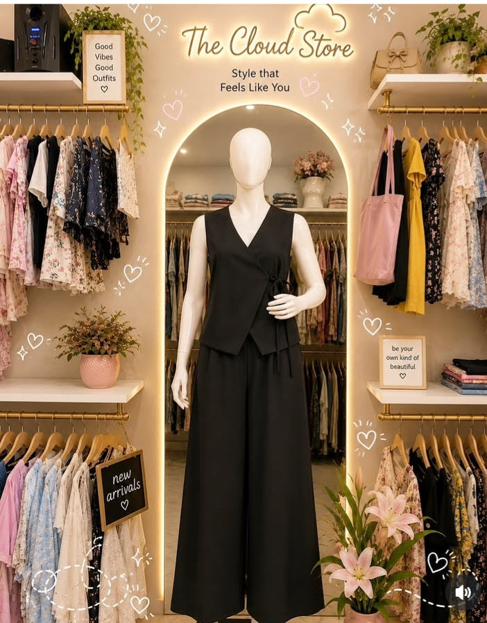 Sleek Wrap-Style Co-Ord Set
