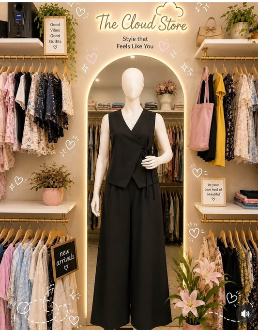 Sleek Wrap-Style Co-Ord Set