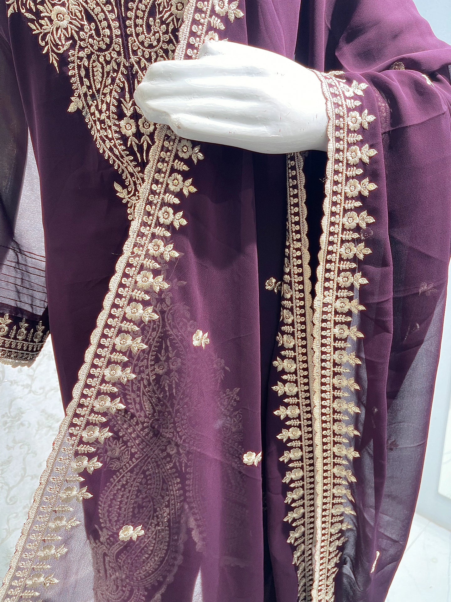 Festive Gota Embroidered Suit Set