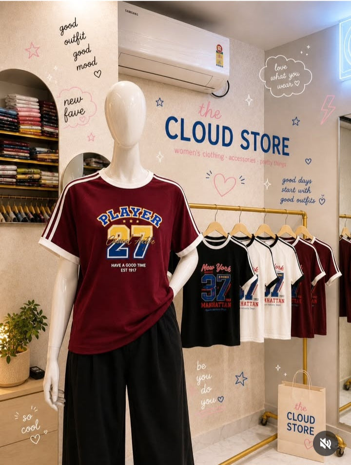 "Player 27" "Player 97" Athletic Ringer Jersey Top